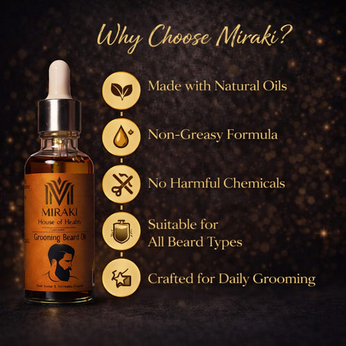Miraki Beard Growth Oil  | 100% Herbal Oil | No Side Effect